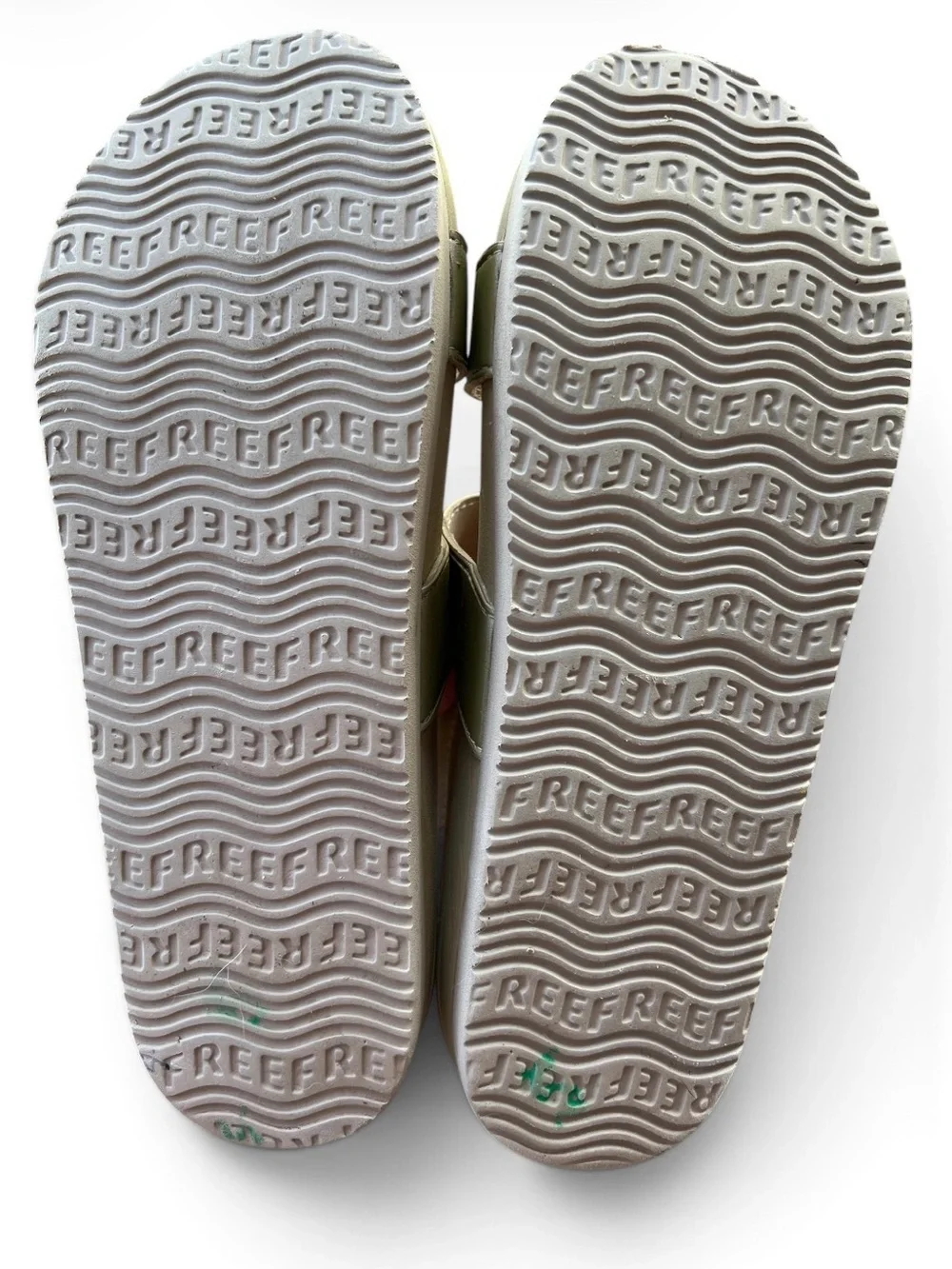 Reef Kids Light Beige Woven Strap Sandals